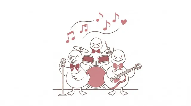 バンド合奏のイラスト